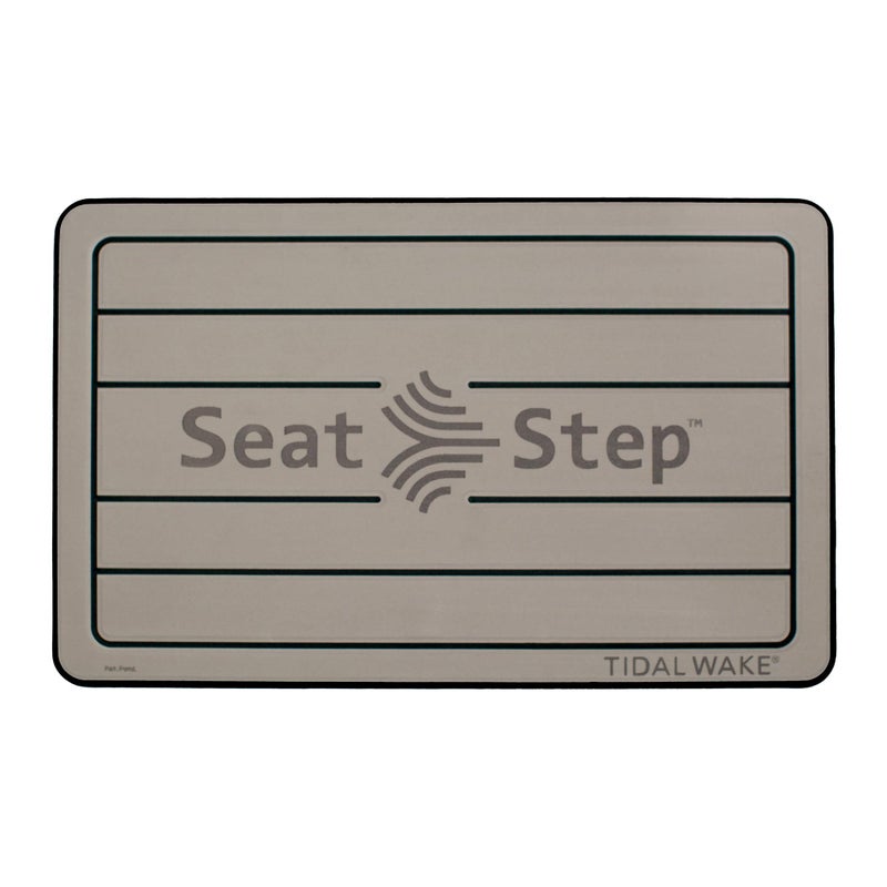 Tidal Wake Seat Step Non-Slip Marine Matâ€“Protects Boat Seats & Upholstery from Rips, Dirt & Wear from Stepping on Seats-Ideal for Cushions, Seat Covers, Vinyl Upholstery (Taupe/Black) - Image 1